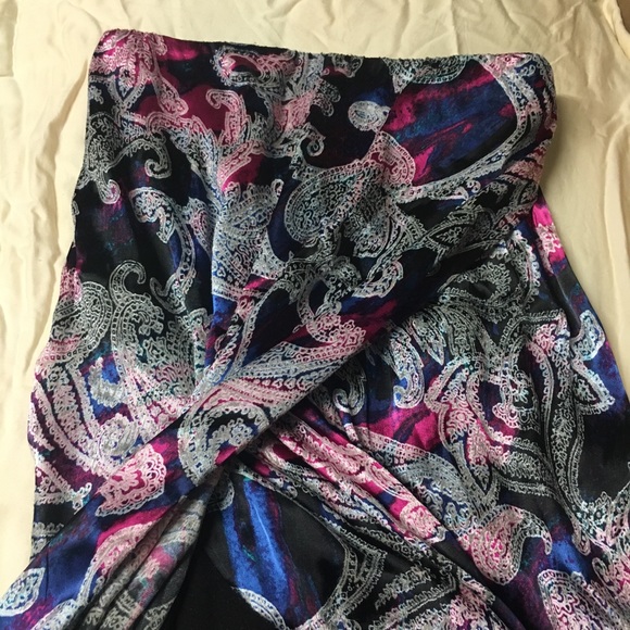 C. VINCENT • Silk Strapless Midi Dress - Picture 6 of 14